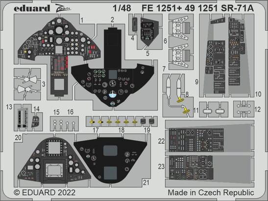 Eduard Accessories 491251 SR-71A interior for REVELL