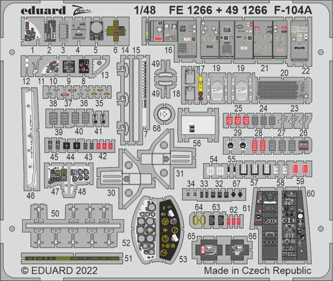Eduard Accessories FE1266 F-104A 1/48
