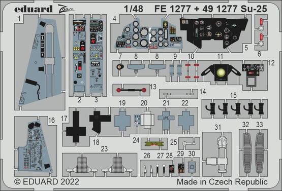 Eduard Accessories FE1277 Su-25 1/48