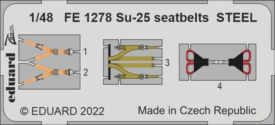 Eduard Accessories FE1278 Su-25 seatbelts STEEL 1/48