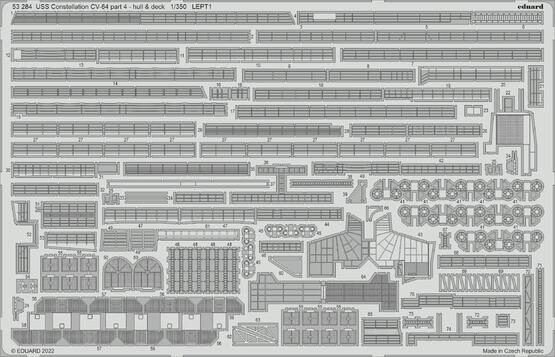 Eduard Accessories 53284 USS Constellation CV-64 part 4 - hull & deck 1/350
