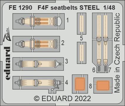 Eduard Accessories FE1290 F4F seatbelts STEEL