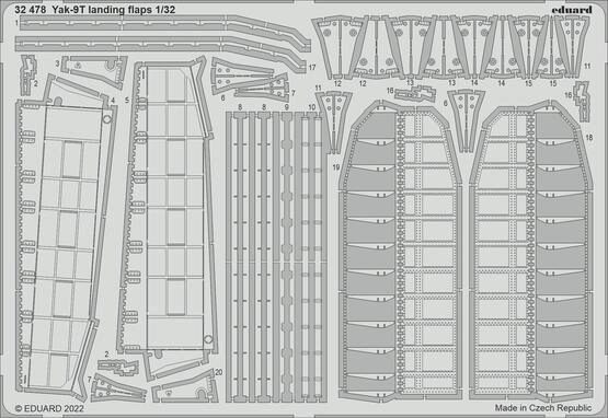 Eduard Accessories 32478 Yak-9T landing flaps