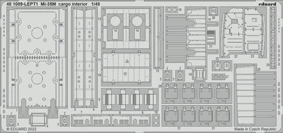 Eduard Accessories 481089 Mi-35M cargo interior for ZVEZDA