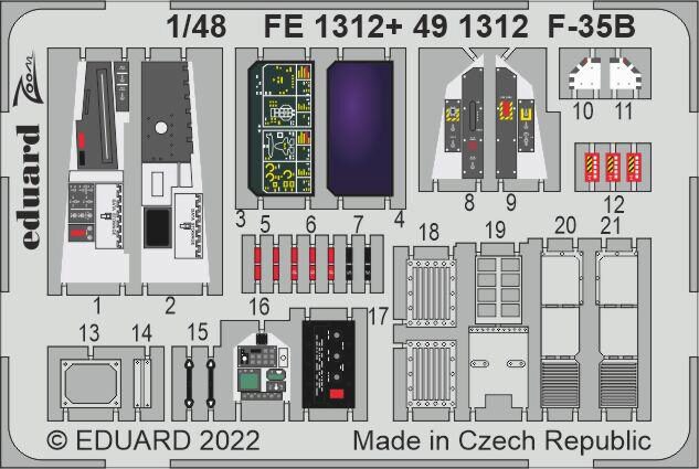 Eduard Accessories FE1312 F-35B for ITALERI