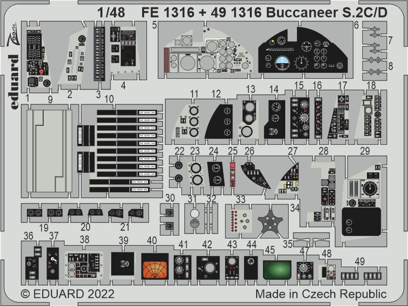 Eduard Accessories FE1316 Buccaneer S.2C/D for AIRFIX