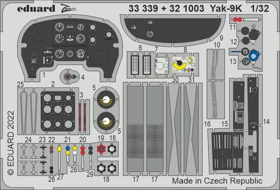 Eduard Accessories 321003 Yak-9K for ICM