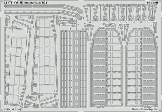 Eduard Accessories 32479 Yak-9K landing flaps for ICM