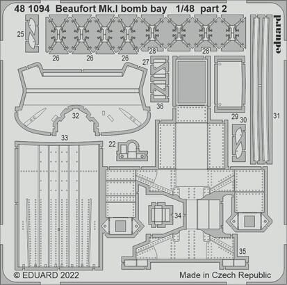 Eduard Accessories 481094 Beaufort Mk.I bomb bay for ICM