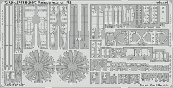 Eduard Accessories 72726 B-26B/C Marauder exterior for HASEGAWA / HOBBY 2000