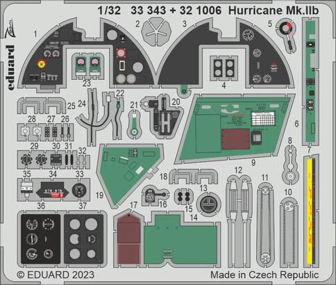 Eduard Accessories 321006 Hurricane Mk.IIb 1/32 REVELL