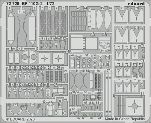 Eduard Accessories 72729 Bf 110G-2 1/72 EDUARD