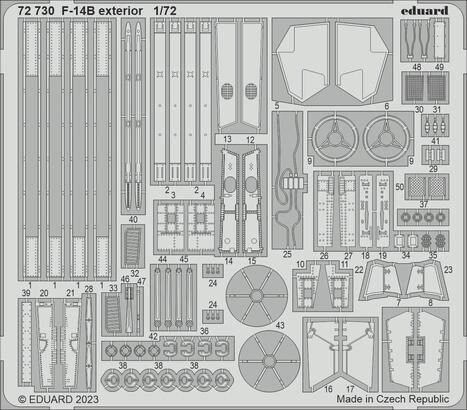 Eduard Accessories 72730 F-14B exterior 1/72 ACADEMY