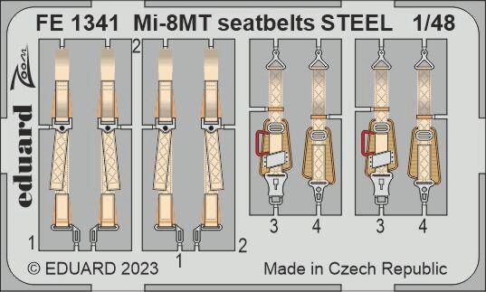 Eduard Accessories FE1341 Mi-8MT seatbelts STEEL 1/48 ZVEZDA