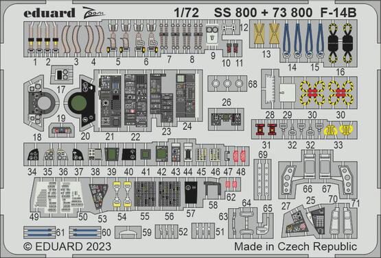 Eduard Accessories SS800 F-14B 1/72 ACADEMY