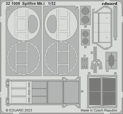 Eduard Accessories 321009 Spitfire Mk.I 1/32 KOTARE