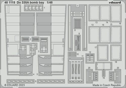 Eduard Accessories 481115 Do 335A bomb bay 1/48 TAMIYA