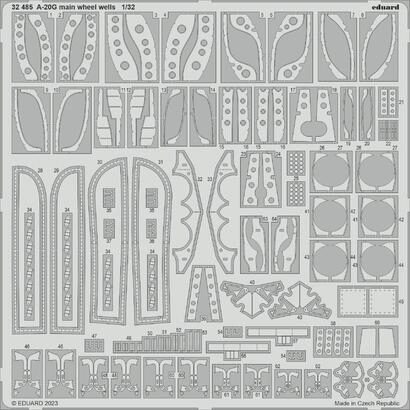 Eduard Accessories 32485 A-20G main wheel wells 1/32 HKM