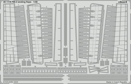 Eduard Accessories 481119 FM-2 landing flaps 1/48 EDUARD