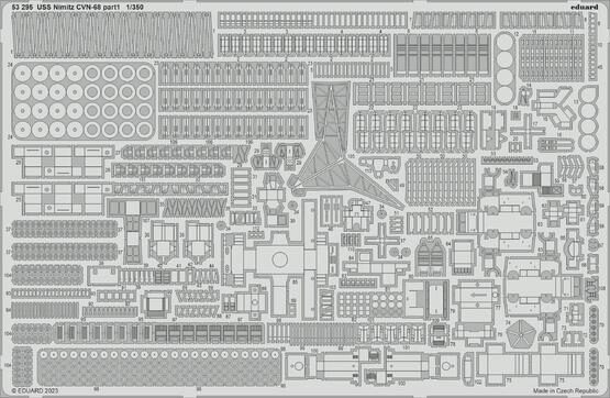 Eduard Accessories 53295 USS Nimitz CVN-68 part 1 1/350 TRUMPETER