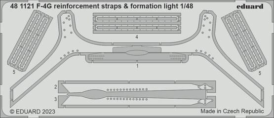 Eduard Accessories 481121 F-4G reinforcement straps & formation lights 1/48 MENG