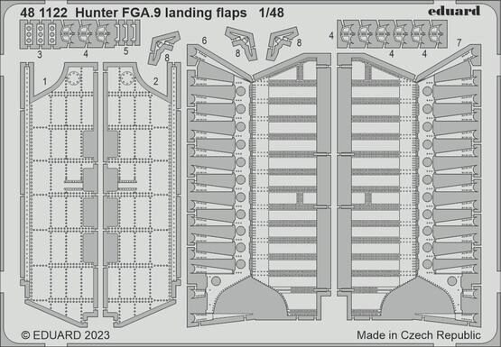 Eduard Accessories 481122 Hunter FGA.9 landing flaps  1/48 AIRFIX