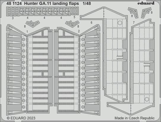 Eduard Accessories 481124 Hunter GA.11 landing flaps 1/48 AIRFIX