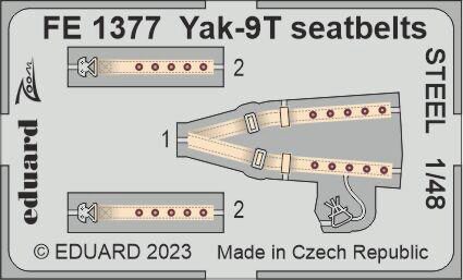 Eduard Accessories FE1377 Yak-9T seatbelts STEEL 1/48 ZVEZDA