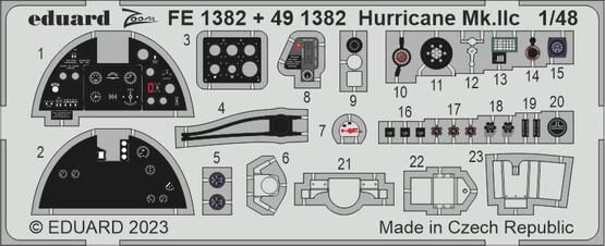 Eduard Accessories FE1382 Hurricane Mk.IIc 1/48 ARMA HOBBY