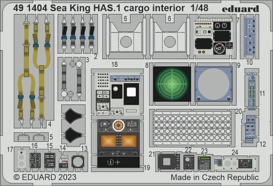 Eduard Accessories 491404 Sea King HAS.1 cargo interior 1/48