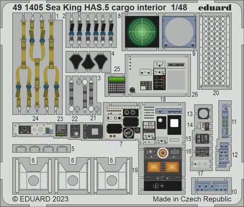Eduard Accessories 491405 Sea King HAS.5 cargo interior 1/48