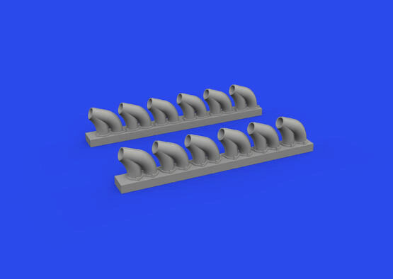 Eduard Accessories 648959 P-39 exhaust stacks rounded PRINT 1/48
