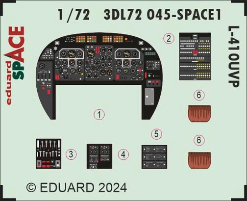 Eduard Accessories 3DL72045 L-410UVP SPACE  EDUARD