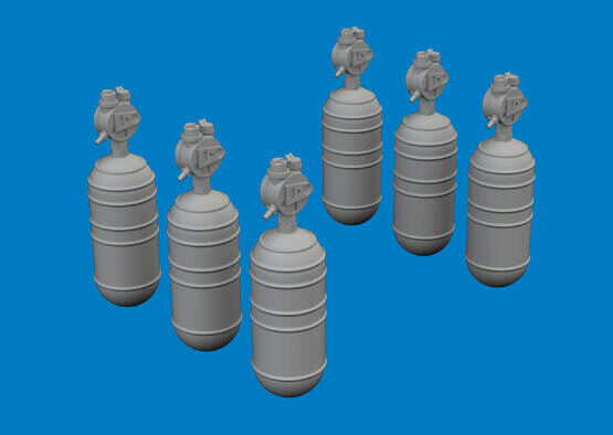 Eduard Accessories 672396 WWII USAAF oxygen cylinder A-6 PRINT