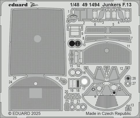 Eduard Accessories 491494 Junkers F.13   MINIART