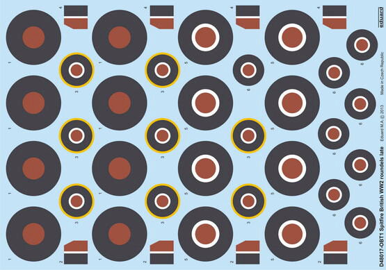Eduard Accessories D48017 Spitfire British WW2 roundels late