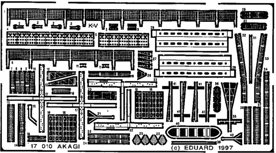 Eduard Accessories 17010 Flugzeugträger Akagi für Hasegawa Bausatz