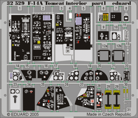 Eduard Accessories 32529 F-14A Tomcat interior für Tamiya-Bausatz