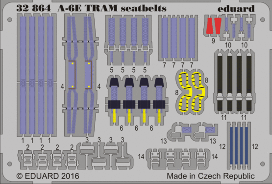 Eduard Accessories 32864 A-6E TRAM seatbelts for Trumpeter