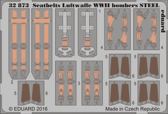 Eduard Accessories 32873 Seatbelts Luftwaffe WWII bombers STEEL