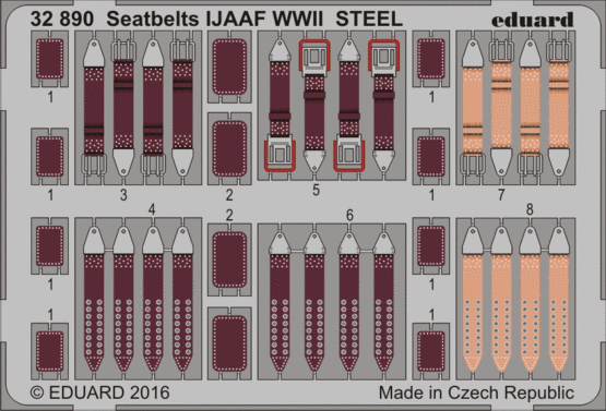 Eduard Accessories 32890 Seatbelts IJAAF WWII STEEL