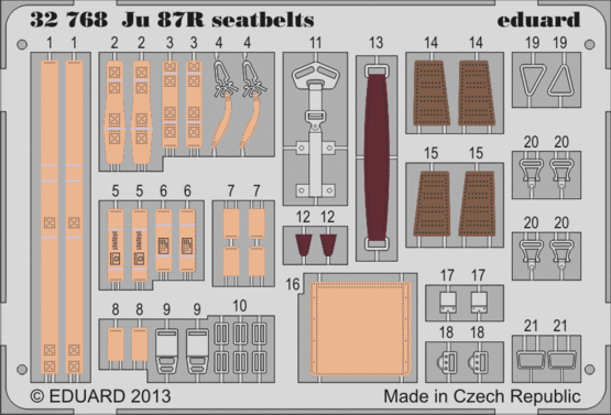 Eduard Accessories 32768 Ju 87R seatbelts for Trumpeter