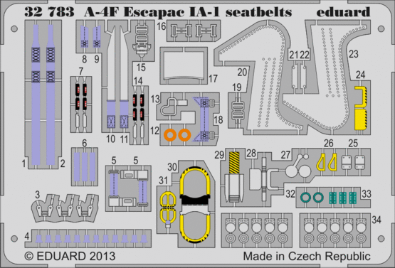 Eduard Accessories 32783 A-4F Escapac IA-1 seatbelts for Trump.