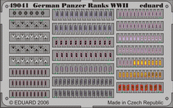 Eduard Accessories 49041 German Panzer Ranks WWII Farbig bedruckter Fotoätzsatz 
