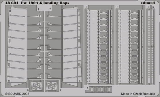 Eduard Accessories 48604 Fw 190A-6 landing flaps für Hasegawa Bausatz