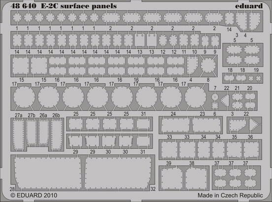 Eduard Accessories 48640 E-2C surface panels für Kinetic