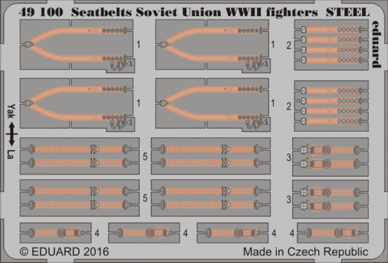Eduard Accessories 49100 Seatbelts Soviet Union WWII fightersSTEE