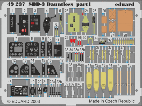 Eduard Accessories 49237 SBD-3 Dauntless für Hasegawa Bausatz