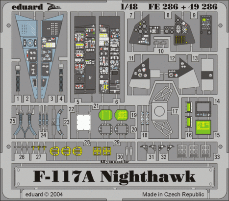 Eduard Accessories 49286 F-117A Nighthawk für Tamiya Bausatz