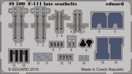 Eduard Accessories 49500 F-111 late seatbelts for Hobby Boss